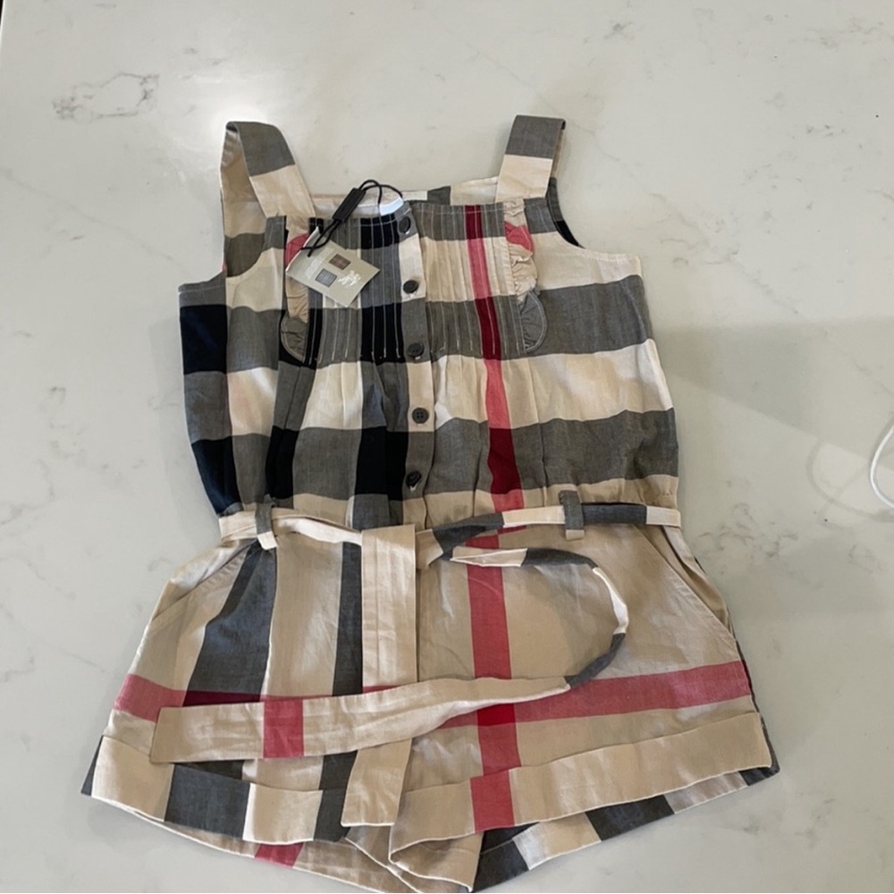 Burberry Girls Nova Check Romper 5T